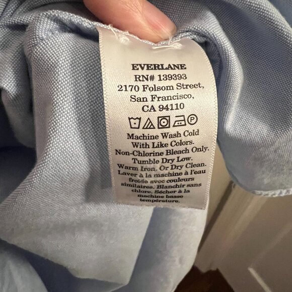 Everlane The Boxy Oxford Button Down Shirt in Light Blue - NWOT - Size Large - Picture 6 of 8